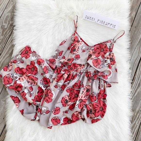 Newport News Dresses & Skirts - NWT Newport News Floral Ruffle High Low Dress